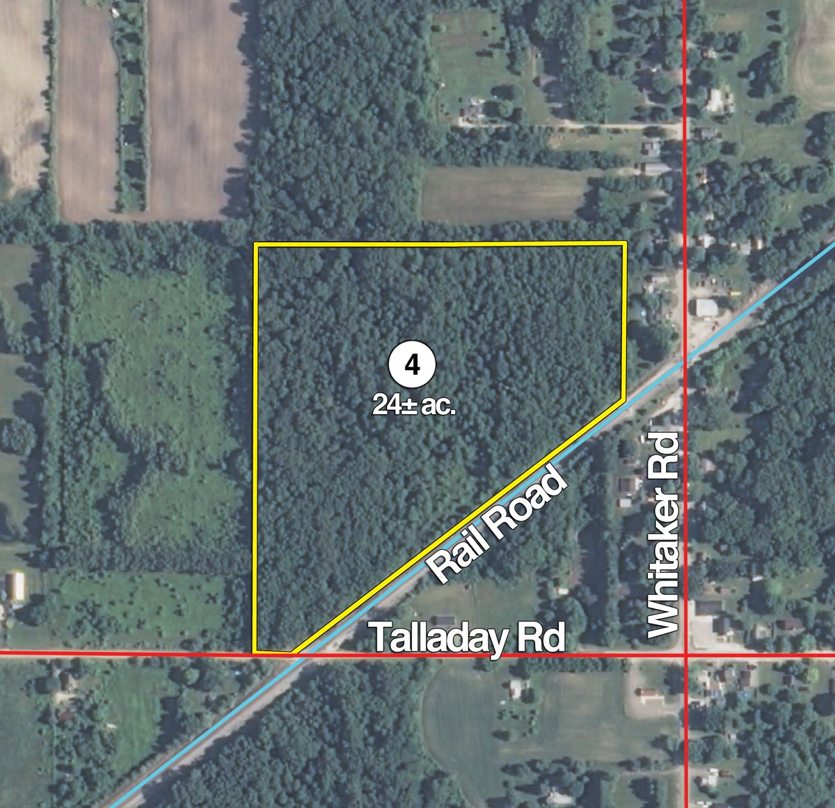 Tract map - 703+/- Acres in 5 Tracts \ 615+/- Acres Timber and Hunting Land in Michigan's U.P.